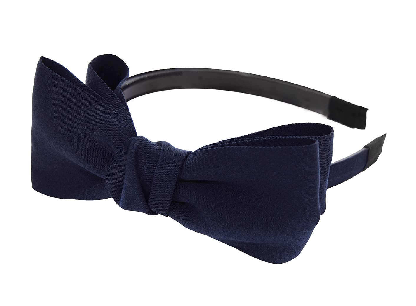 axy Headband with Large Bow 14 cm x 7 cm - Beautiful Women's Headband Hair Accessories Hair Band HRS3 (Black Blue) - Image 2