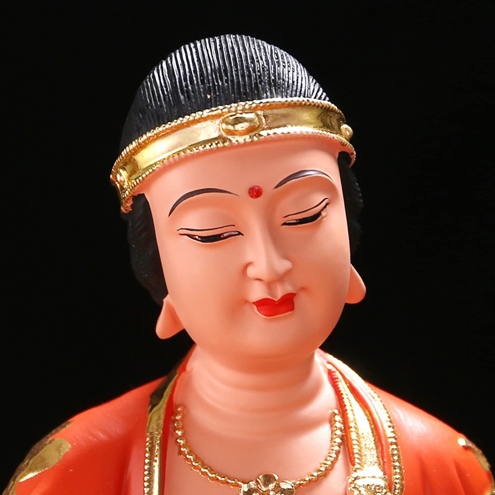 ULTRAWAVE Estatua de Buda Decoración de Figuras míticas Sentado en el Trono de Loto Atractivo Decoración de estatuas de Buda Tranquila Feng Shui 11.8in (Resina) Estatuas Budistas