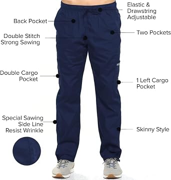 Dagacci Scrubs Medical Uniform Women and Man Scrubs Set Medical Scrubs Top and Pants