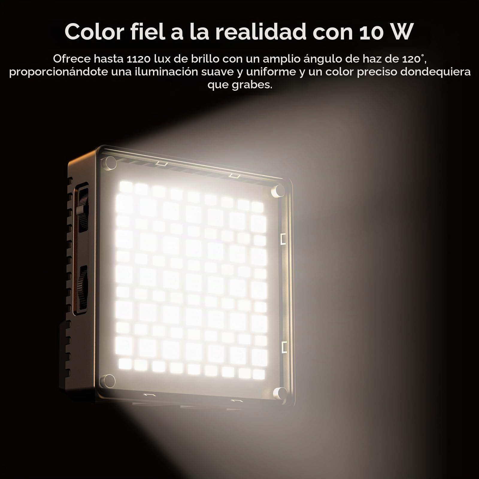 ULANZI C10RGB Luz LED Fotográfica de 10 W, Luz de Vídeo RGB Portátil de 1800K-9000K, Batería Integrada de 3300 mAh con Clip para Teléfono y Soporte de Zapata Fría, Fotografía con Cámara, Youtube