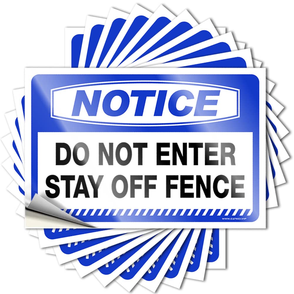Inspirational for Adult Decal Vinyl Waterproof Durable Peel & Stick/Notice Do Not Enter Stay Off Fence Garage Man Vintage - Bar Sign Home Decor(6X9CM-10Pcs)
