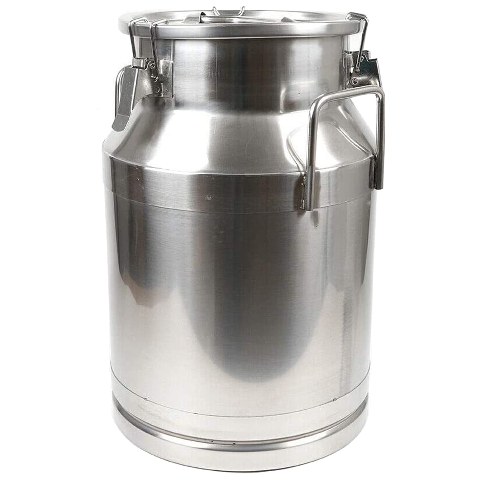 WOTZOV 304 Stainless Steel Milk Can Heavy Duty Milk Jug Wine Pail Bucket Dairy Pot Tote Jug Milk Bottle Oil Barrel Tea Canister Silicone Seal With Carry Handle,45L，15L