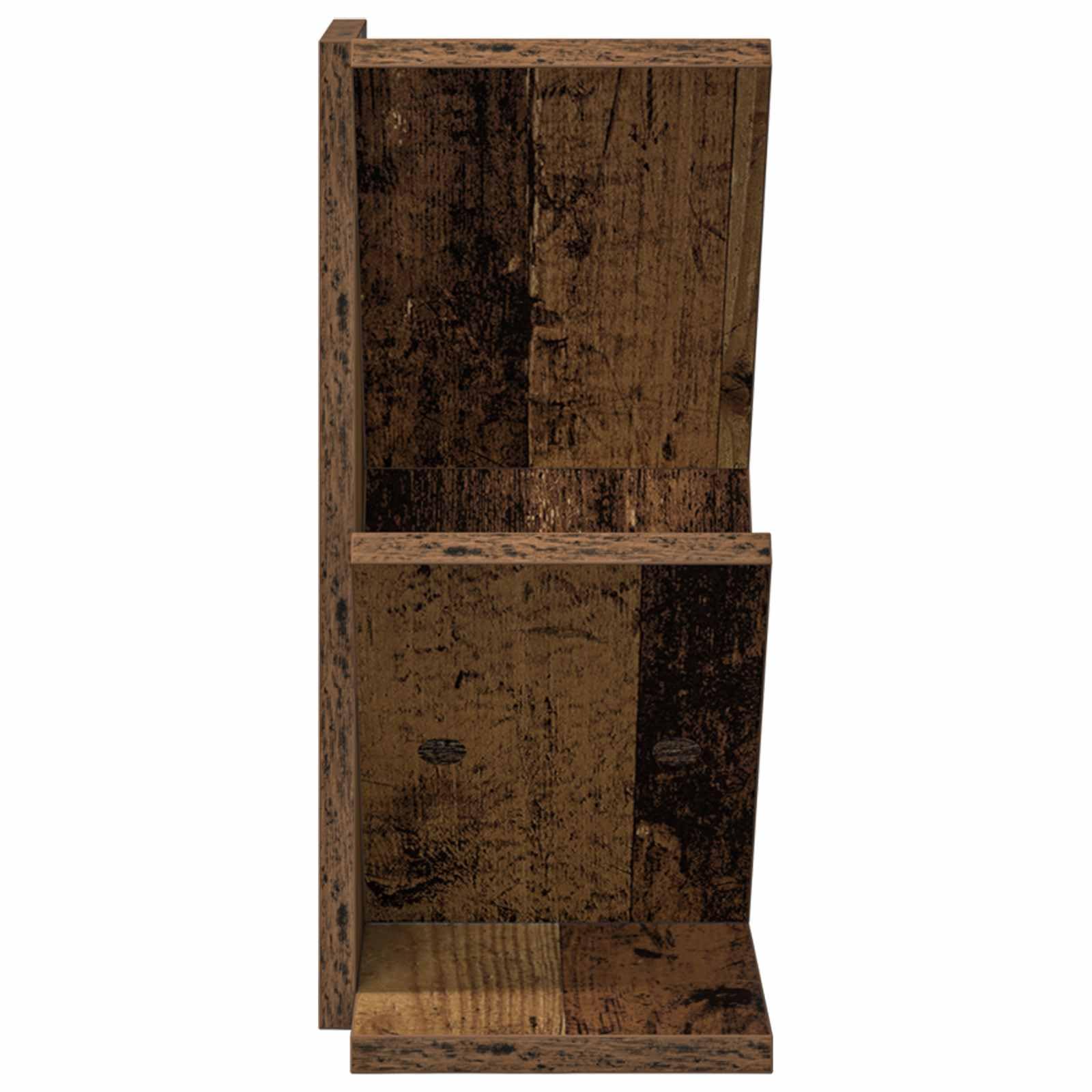 Libreria a 3 ripiani in legno anticato, per soggiorno, camera da letto, ufficio, 30 x 18 x 40 cm, salvaspazio, organizer decorativo