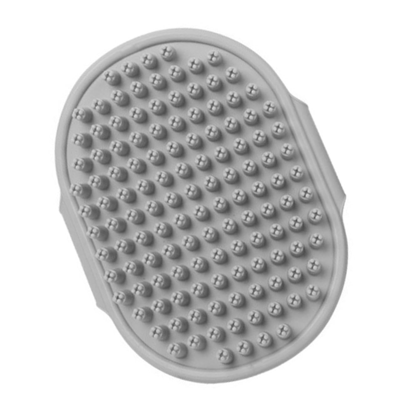 Angoily Pet Massaging Tool Bath Brush for Cat Dog Comfortable Pet Brush Detachable Head Grey