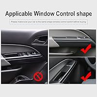 Vista 2 de AIRSPEED Adhesivos de fibra de carbono para control de interruptor de ventana de puerta de automóvil, cubierta de panel de interruptor de control