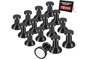 Black 15Pcs Strong Fridge Magnets