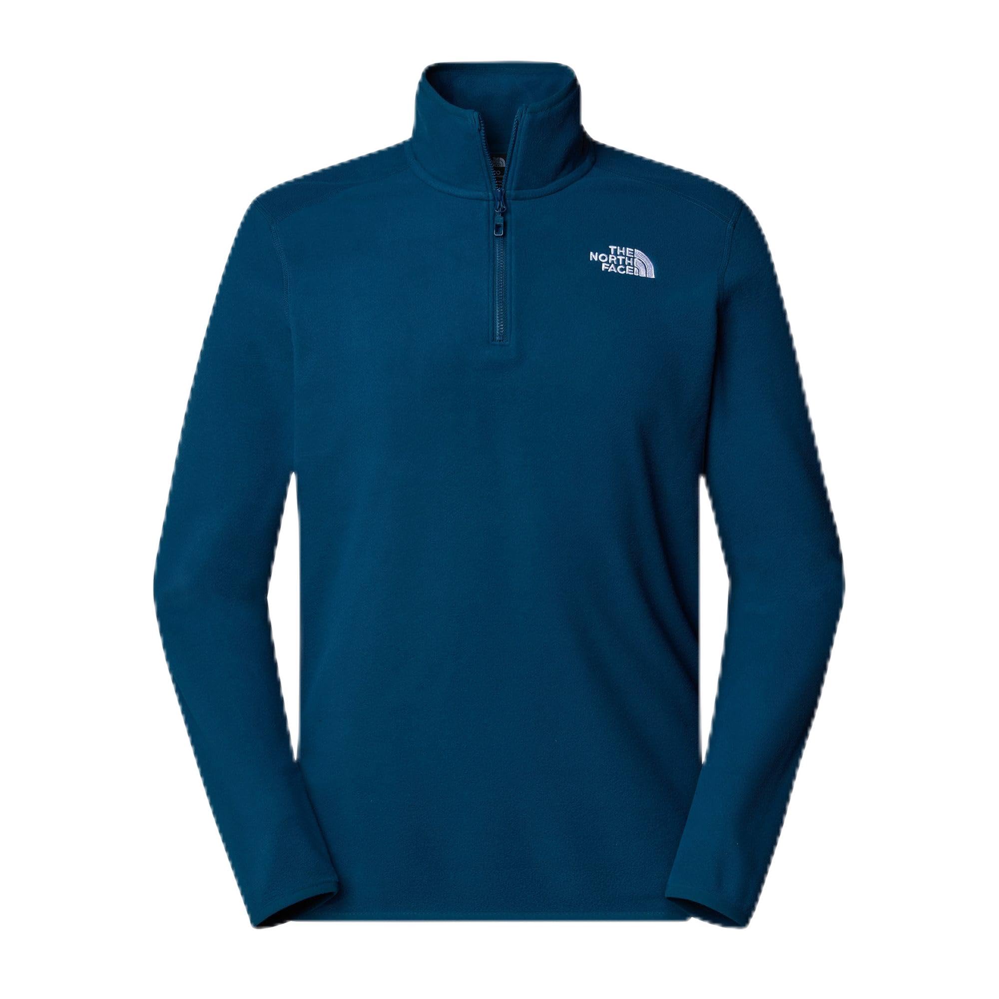 The North Face Men's Reaxion 1/4 Zip Fleece Sweatshirt, Midnight Petrol Dark He, XS