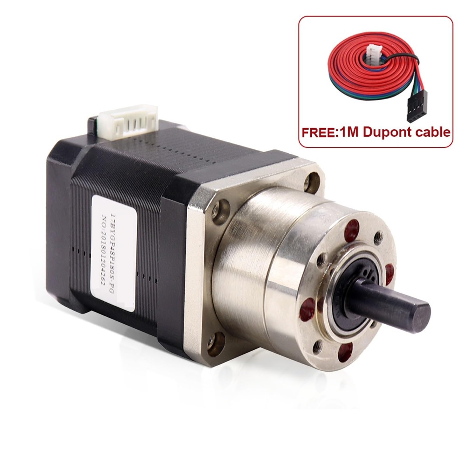 17HS8401S-PG Nema17 Schrittmotor Nema 17 Schritt Moto 4-adrig 42 Motor Extruder Getriebe Schrittmotor Verhältnis 5,18:1 Planetengetriebe(Ratio 515-1)