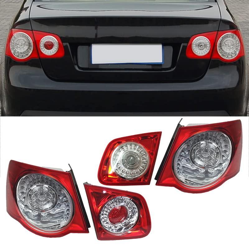 beler 4 Stück Rücklicht 1K5945095J 1K5945096J fit für VW Jetta 5 