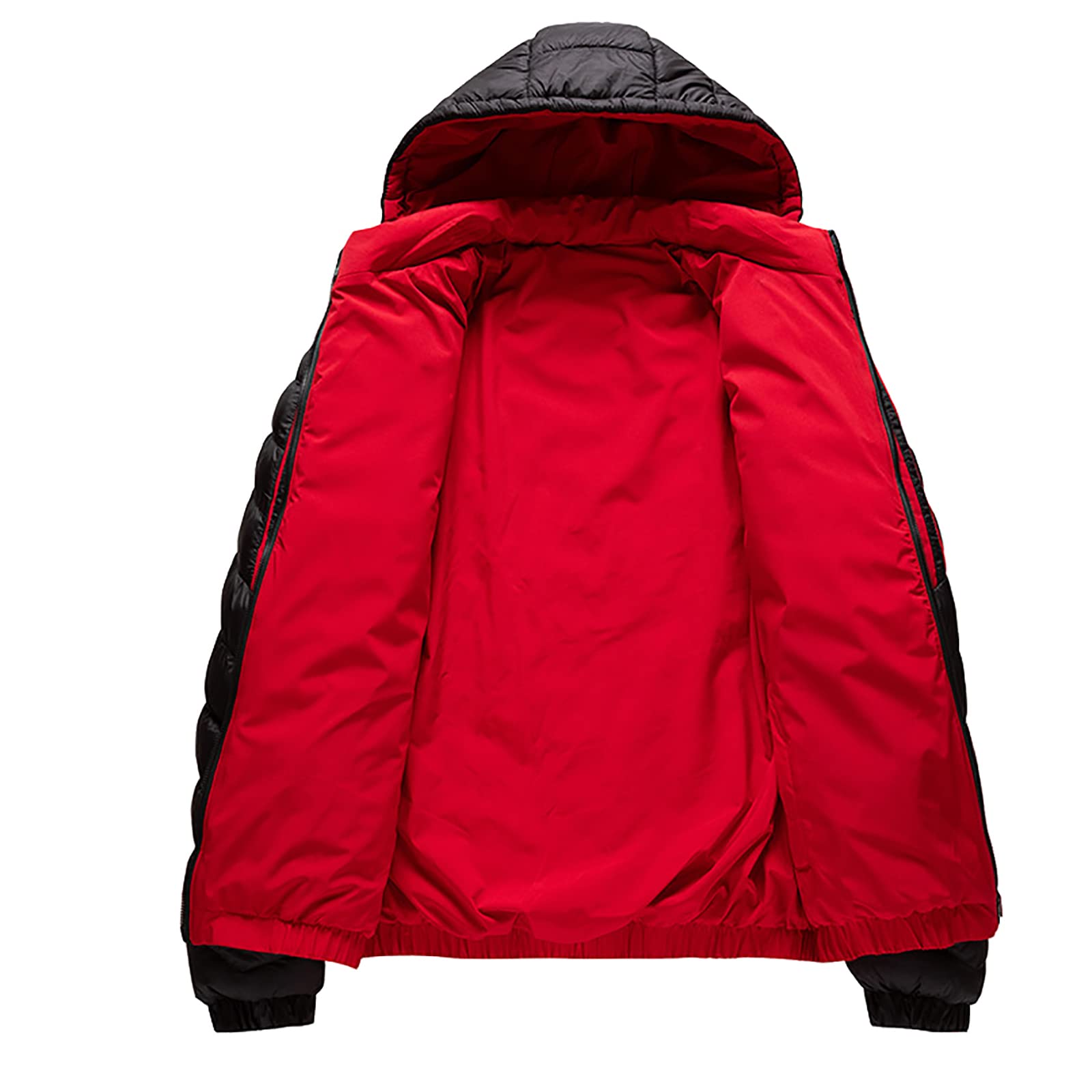 Generic Męska kurtka puchowa, lekka kurtka pikowana, funkcjonalna kurtka izolacyjna, kurtka funkcyjna, kurtka termiczna outdoorowa, kurtka rekreacyjna, wiatrówka z kapturem, blue, M