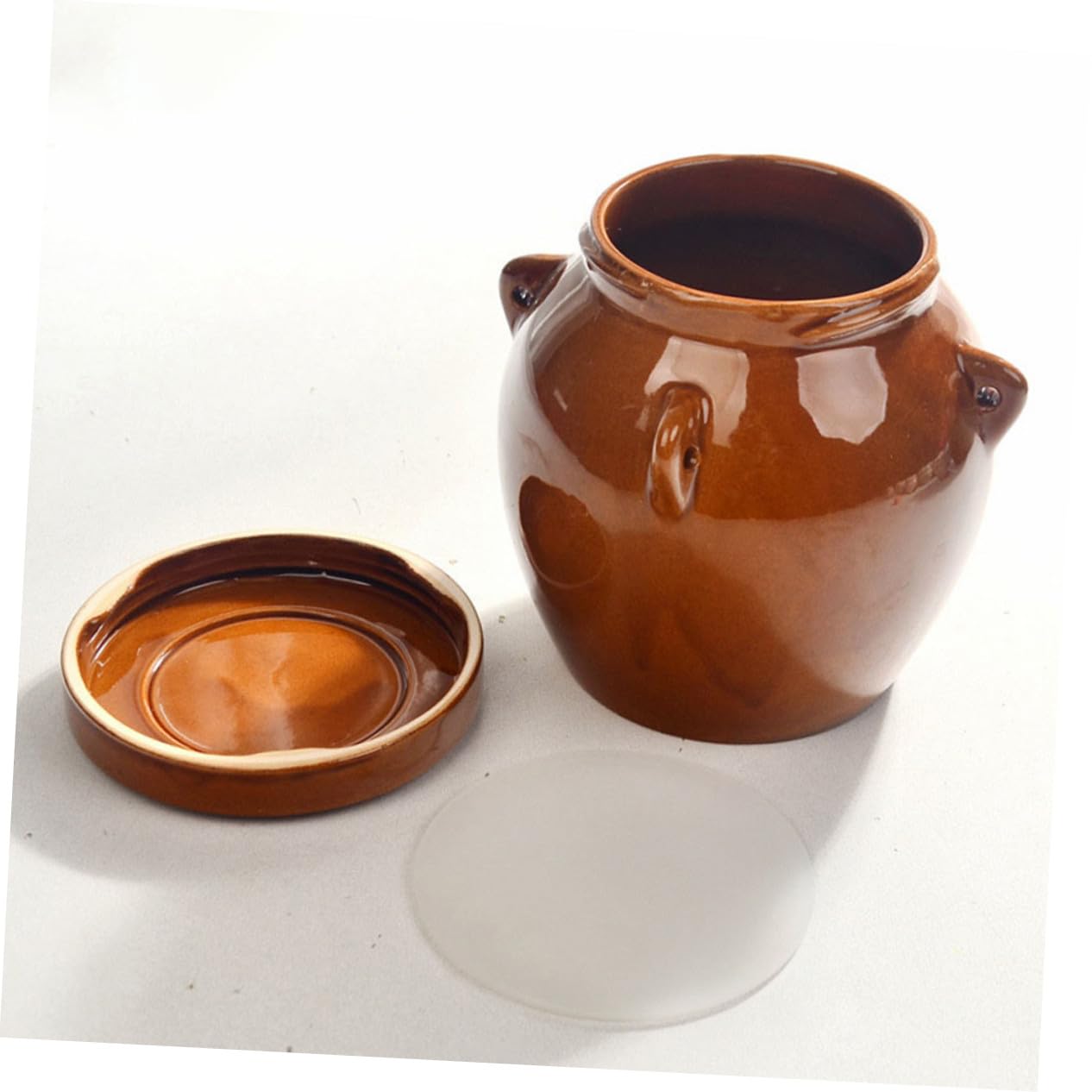 DOITOOL Tarro de Vintage Grande para Almacenamiento de Alimentos Tarro Sellado para Miel Encurtidos y Condimentos Recipiente Multiusos para Cocina y Conservación de Alimentos