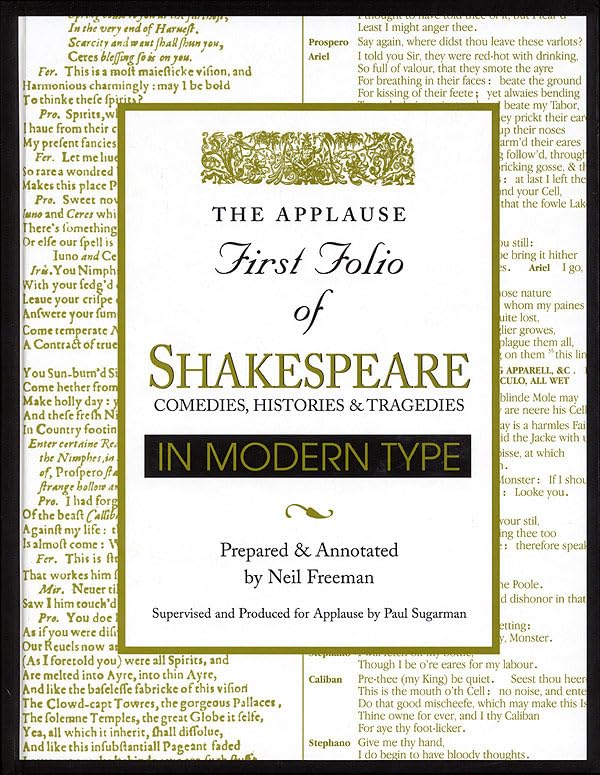 Applause First Folio of Shakespeare in Modern Type: Comedies, Histories & Tragedies      Kindle Edition