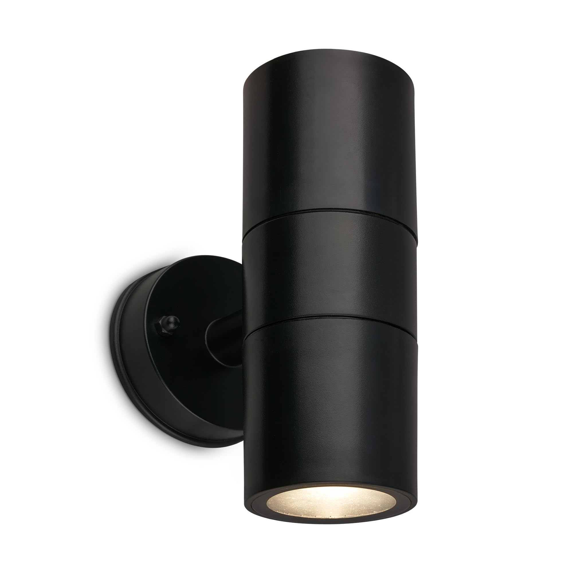 BRILONER - Wandleuchte Aussen IP54 Spritzwasser- Staubschutz, GU10 Fassung, max. 7W, Aussenlampe, Wandlampe, Strahler, Außenbeleuchtung, Außenleuchte, 16x7,5x11 cm, Schwarz