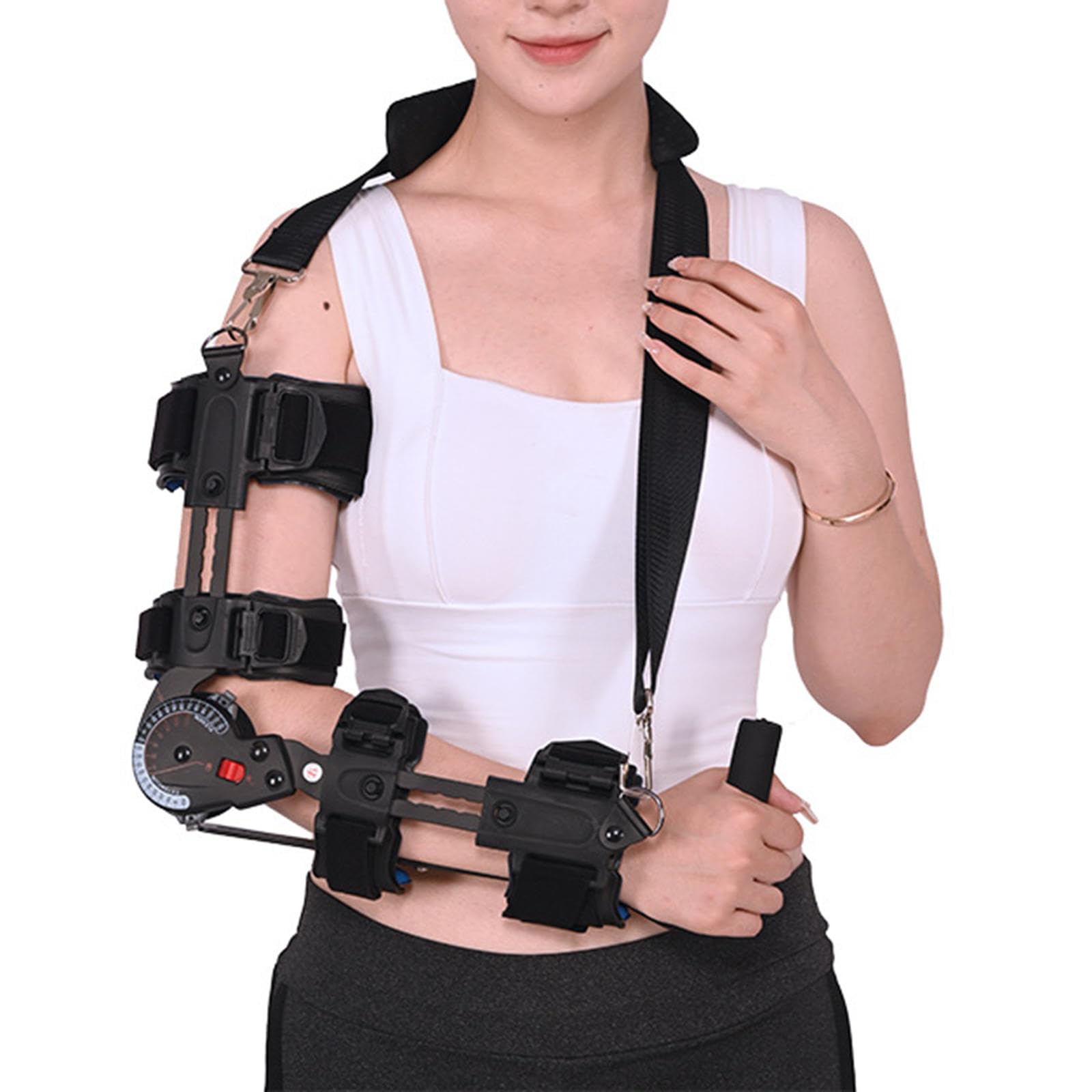 Codera con Bisagras con Portabrocas Ajustable, Soporte Fijo Para Articulación de Codo Para Recuperación de Lesiones en El Brazo, Cabestrillo de Soporte Para Codo en Antebrazo Fractura,left
