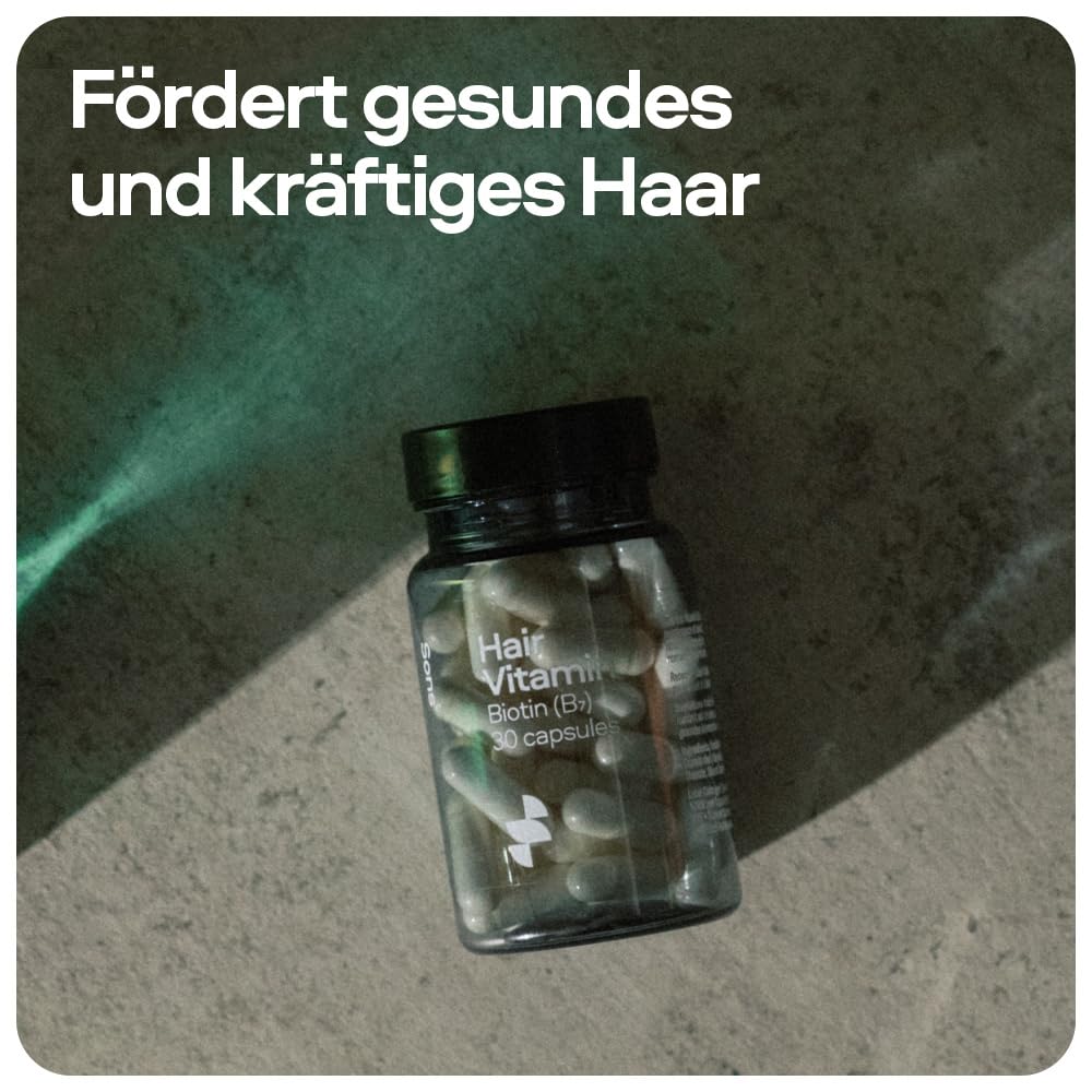 Sons Haarwachstum Shampoo & Biotin 900ug Vitamine für Männer | Sulfat- & Parabenfrei, Zitrusduft, Fördert Haarwachstum Koffein, Biotin Stärkt Haarfollikel, 3-Monats-Vorrat