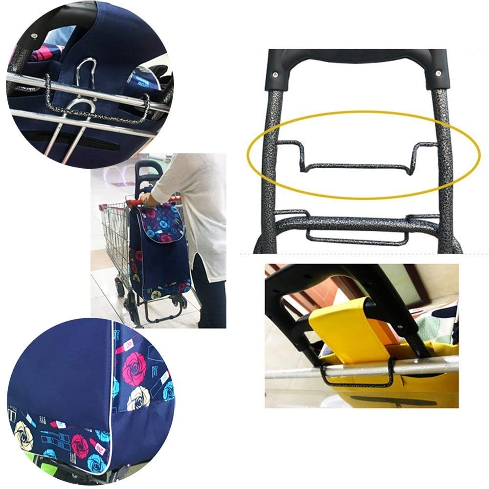 Einkaufswagen, Einkaufswagen, Ziehwagen, Kleiner Ziehwagen, Treppensteigen, Klappwagen, Tragbarer Wagen Für Den Heimgebrauch, Anhänger Für Ältere,C Multifunktional