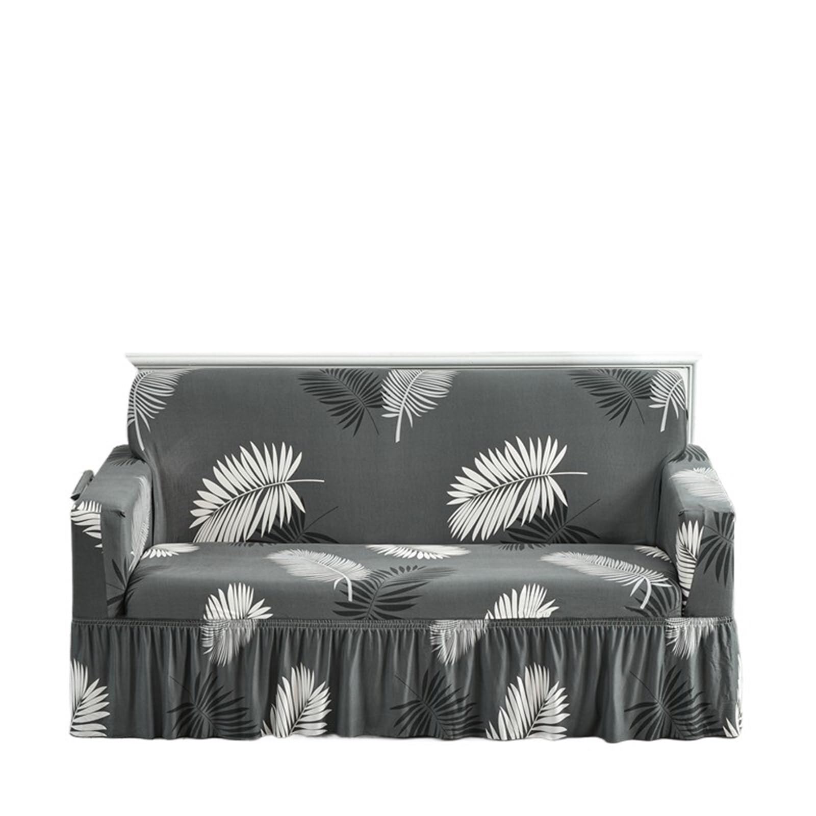 GCYEIDMA Skirt Sofa Cover Sofa Cover with Skirt Washable Elastic Stretchable Easy Fit Universal Furniture Protector(Color 20,2-seater(145-185cm))