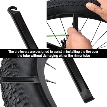 TFixol Mountain Bike Inner Tires 26X1.75/2.125 Ycle Inner Rubber with Schrader Valve Inner Tire Handles and Inner Tire and Tire Handle