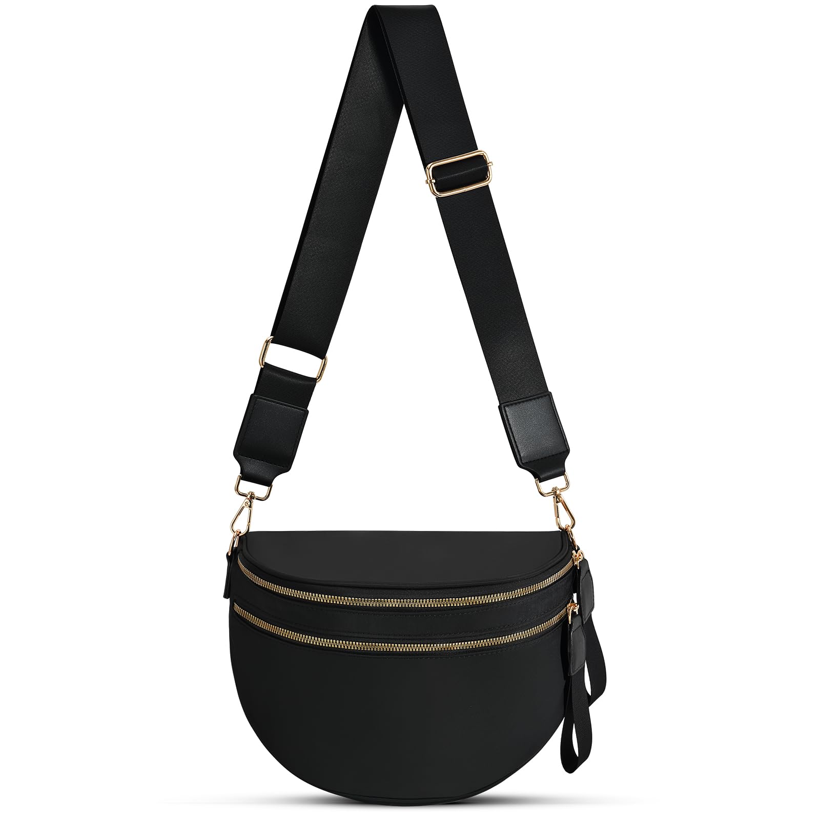 Checkered Nylon Crossbody Bag Bum Bag for Women Mom Spacious Checkered Crossbody Purses Shoulder Handbag