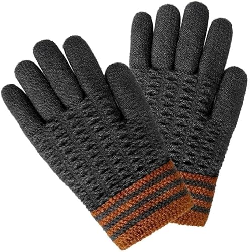 Guanti Invernali Da Uomo, Termici, Spessi, Con Polsino Elastico Antivento, Fodera Calda Per Guida, Corsa, Sport, Attività All'aperto, Grigio, Taglia Unica - 6