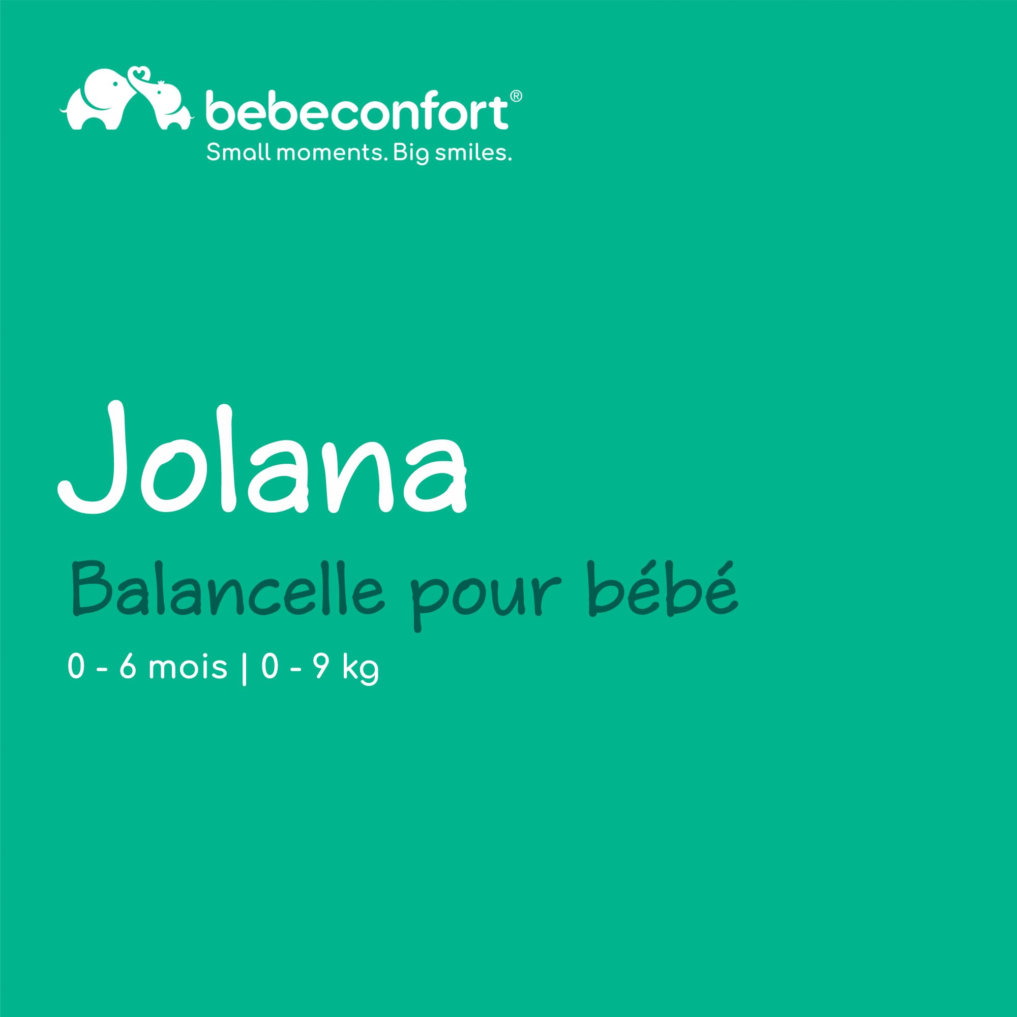 Bebeconfort Jolana, balancelle bébé électrique, 0-6 mois (9 kg), détection de mouvement, 12 chansons, 5 sons naturels, dossier réglable, 2 positions d’inclinaison, Tinted Graphite