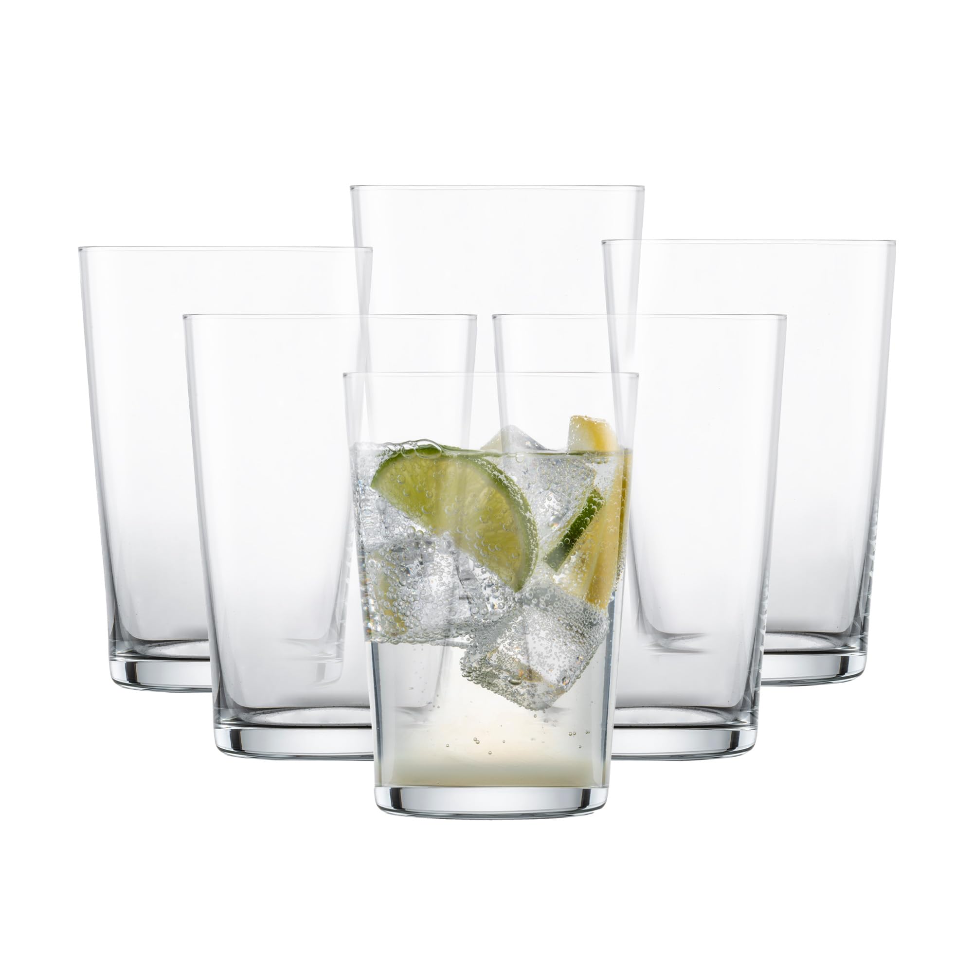 Basic Bar Allround Tumbler 18 Ounce (Set of 6), Drinking Glasses for Every Day, Dishwasher-Safe Tritan Crystal Glasses, Made in Germany