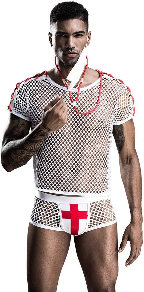 Cosplay Doctor Sexy Lingerie Set Role Play Uniform Costume Outfit White