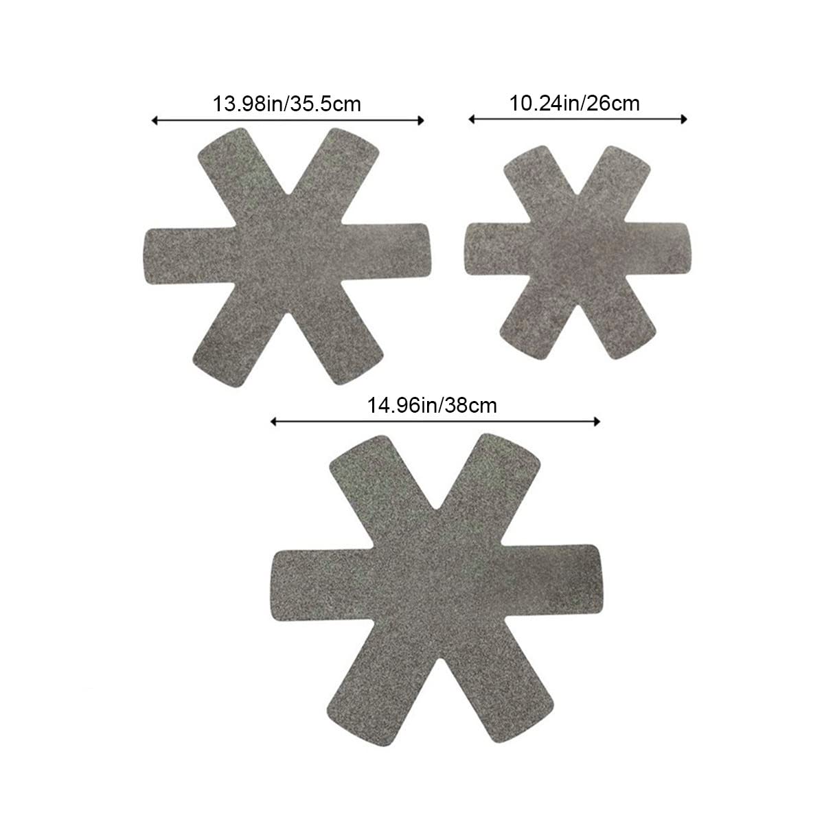 Set 9 Proteggi Pentole In Tessuto Non Tessuto - 3 Misure (26/36/38 Cm)
