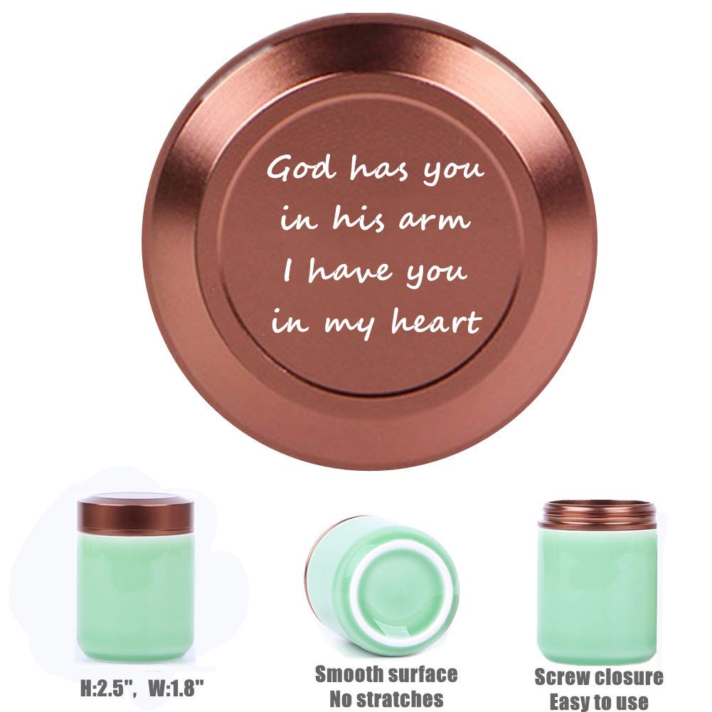 ForeverWill Small Ceramics Funeral Cremation Urns for Human Ashes Memorial Keepsake Urn for Nana Ash Container,God Has You in His Arms I Have You in My Heart