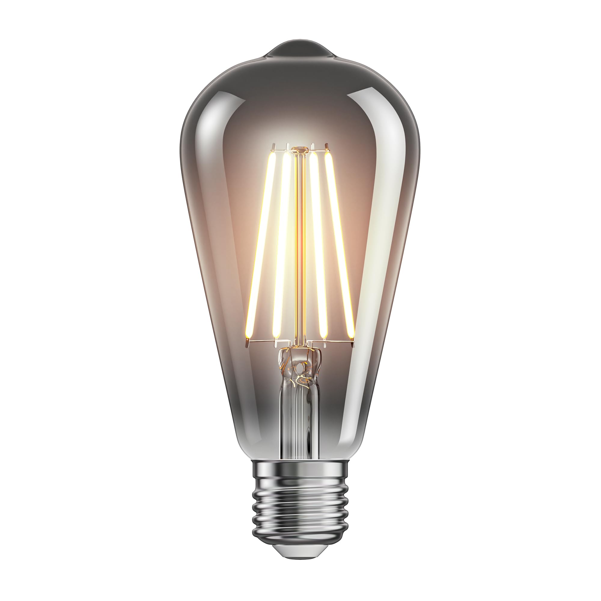 ledscom.de E27 LED Bulb, ST64, Extra Warm White (1800 K), 7,6 W, 240lm, Smoked Glass โ image 1