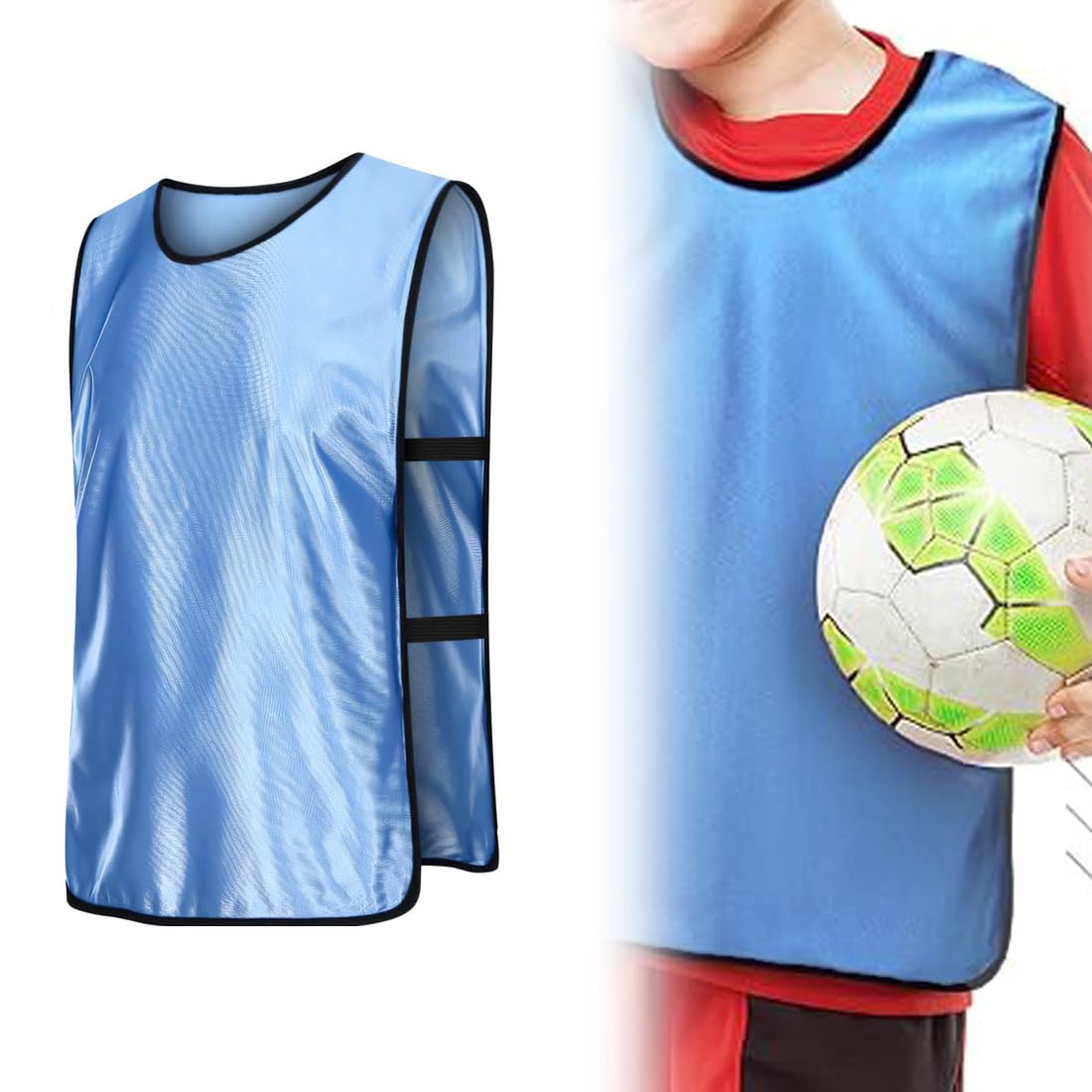 Petos De Fútbol - Camisetas Respirables De Entrenamiento, Chaleco De Entrenamiento Petos Futbo, Baloncesto, Rugby, Chalecos Deportivos Para Niños