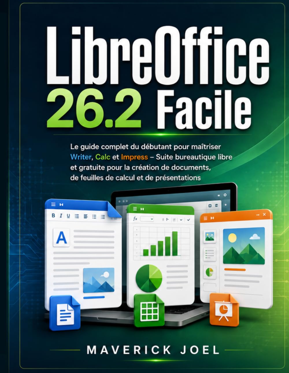 LibreOffice 26.2 Facile: Le guide complet du débutant pour maîtriser Writer, Calc et Impress – Suite bureautique libre et gratuite pour la création de documents, de feuilles de calcul et de présentati