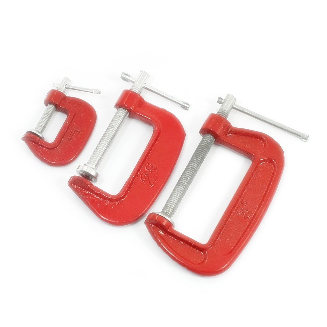 3pc Mini G Clamp Grip Set Small Screw C Clamps 25mm/50mm/75mm Wood Metal Work