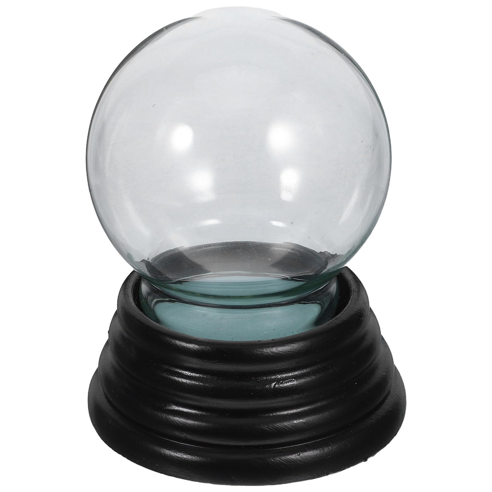 TOYANDONA 3 Piezas Bola de Nieve Transparente de Vidrio, Alta Definición, | Decoración Versátil y Reutilizable, Diseño Adaptable, para Cumpleaños, Restaurantes y Navidad, Color Negro
