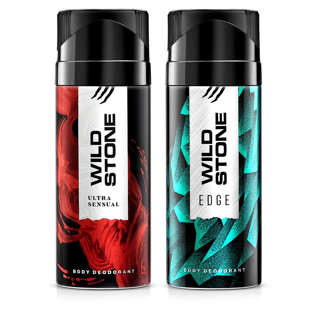 Wild Stone Edge and Ultra Sensual Long lasting Deodorants for Men, Pack of 2 (150ml each)-image-20