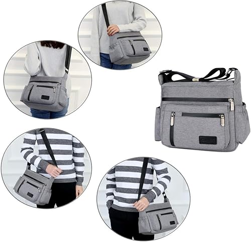 Miniatura 6 de Wxnow Bolso bandolera con múltiples bolsillos para mujer, bolso de viaje para trabajo