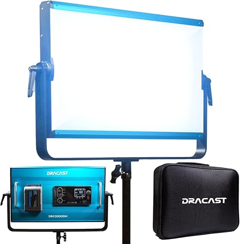 Dracast Panel de luz de video LED de luz diurna de la serie X LED2000 con placa de batería V-Mount