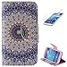 Produktbild CaseHome Compatible for Samsung Galaxy S4 i9500 Mode Elegant PU-Leder Etui Stoßfest Anti-Rutsch PU-Leder Fall Abdeckung Schale Haut Kasten Magnetischer Flip Schutz Stoßstange -Blau und Gold Mandala