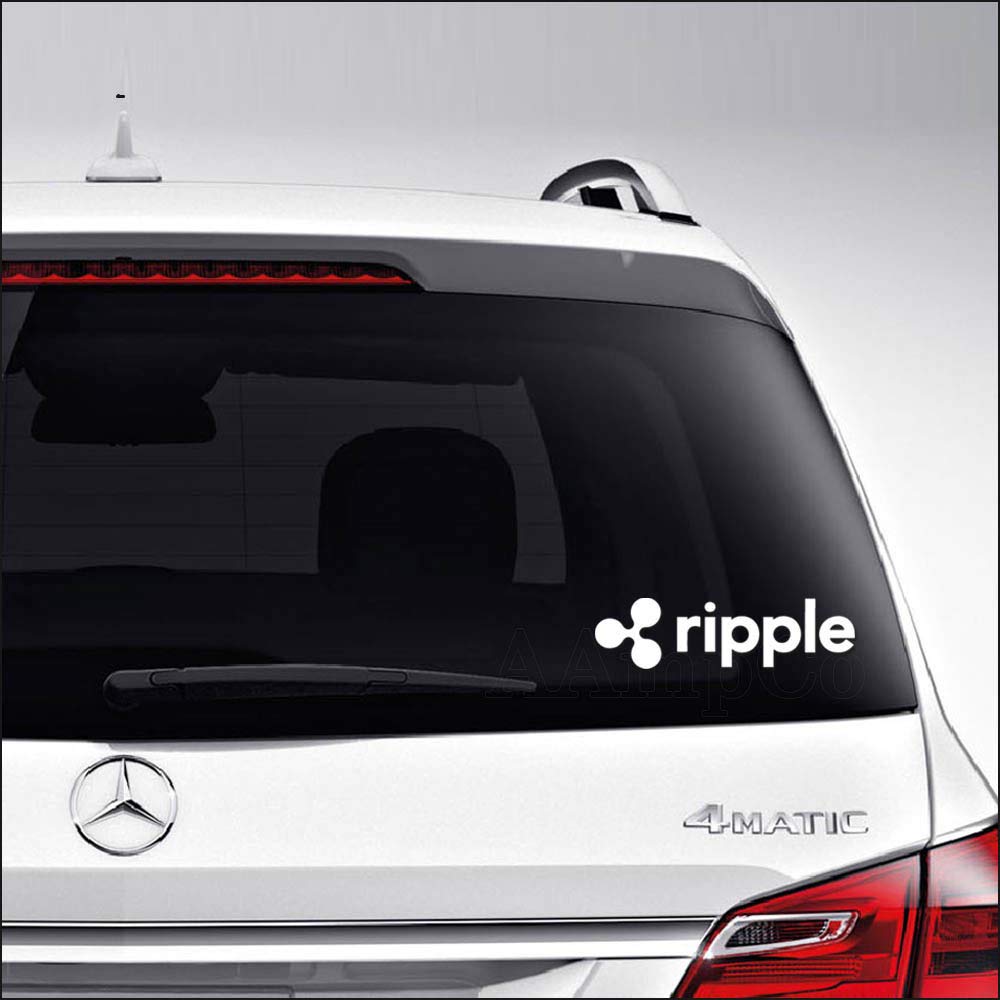 Amazon.com - Ripple Bitcoin XRP Cryptocurrency Exchange for Car Truck  Motorcycle Windows Bumper Laptop Home Wall Decor Vinyl Sticker Decal Size-  [8 inch/20 cm] Wide/Color- Matte White