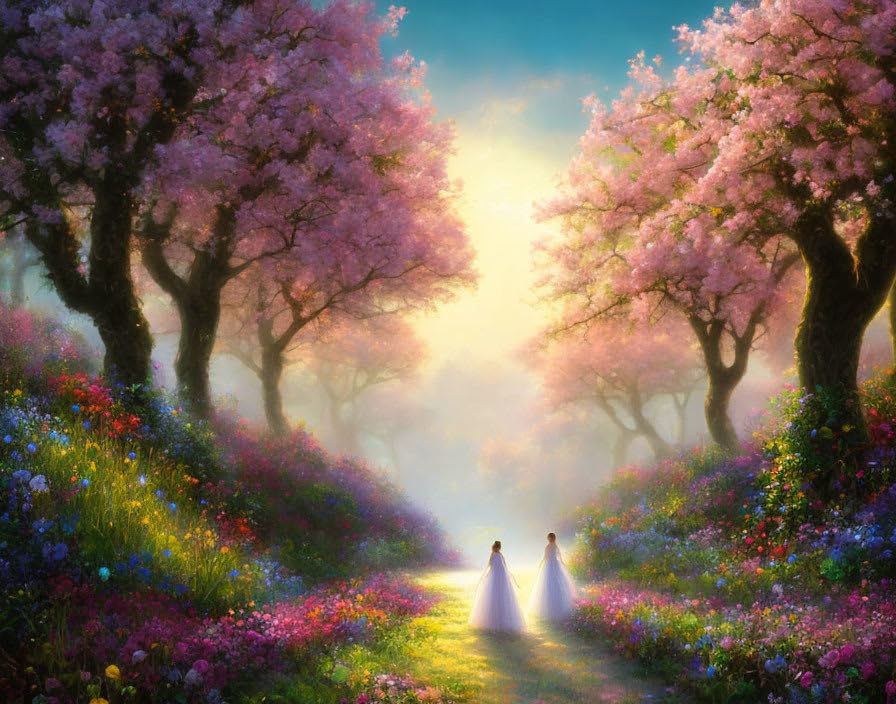 Peinture sur toile Flower Girls pour décorer un salon chaleureux