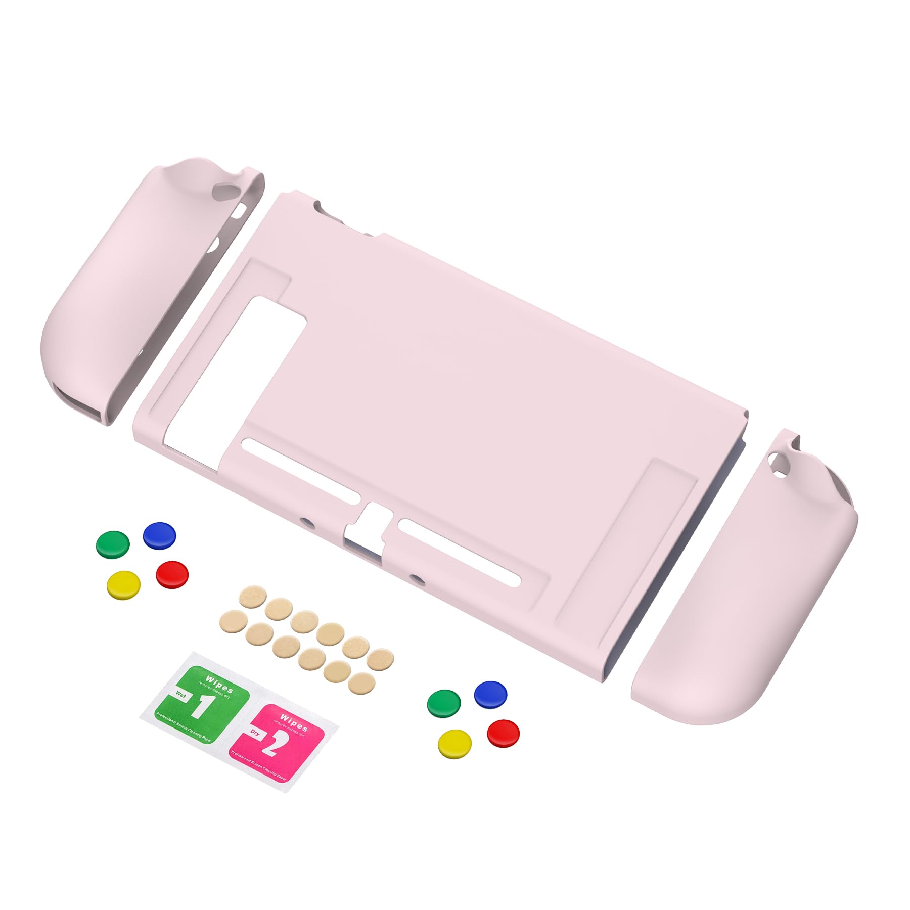 PlayVital Soft TPU Protective Case for Nintendo Switch, TPU Protective Case Cover for Nintendo Switch Joy - Pink