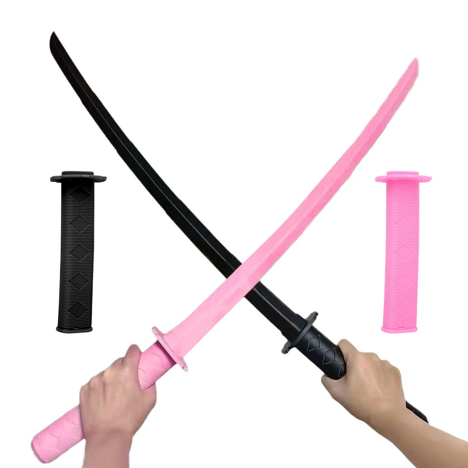 2 Pieces 3D Printed Gravity Retractable Samurai Sword，Samurai Cosplay Model Toys Knife Telescopic Sword,Retractable Sword，Creative Decompression Tricky Toy for Friends Lovers Kids
