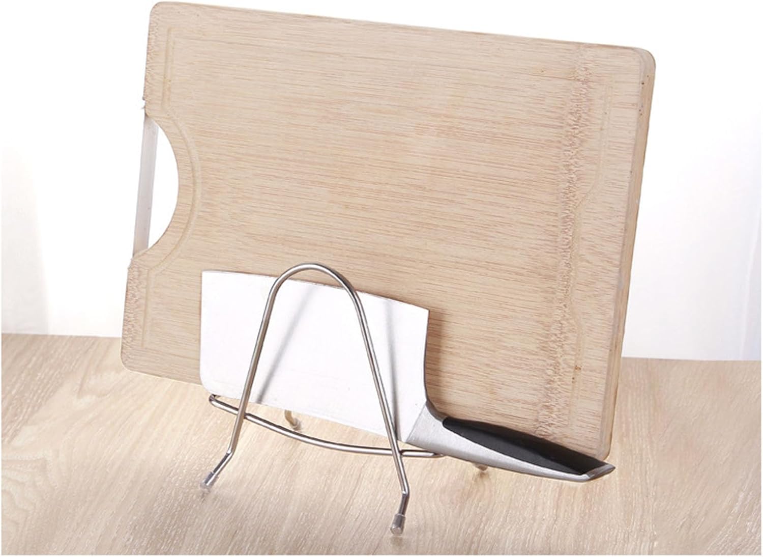 Pot Lid Holder, Stainless Steel Multifunctional Organizer Cutting Board Stand Kitchen Countertop