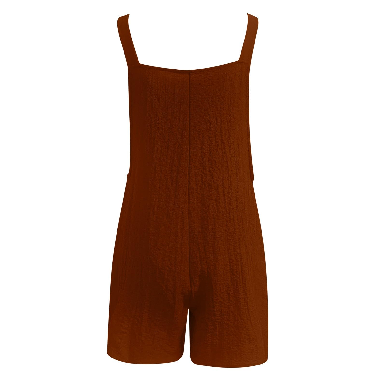 Generisch Mono para mujer, con hombros y cuello en U, con bolsillos, ropa de verano, moda de playa, corte aireado, tirantes, vacaciones, ocio, mono, peto, pantalones, viajes, camping