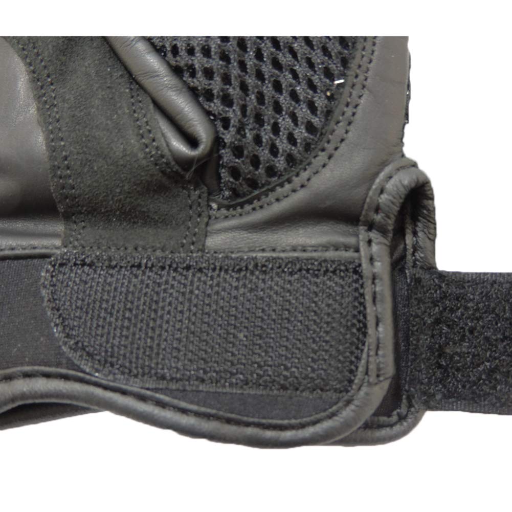 Shaf Biker Motorcycle Black Mesh Mechanics Glove XL