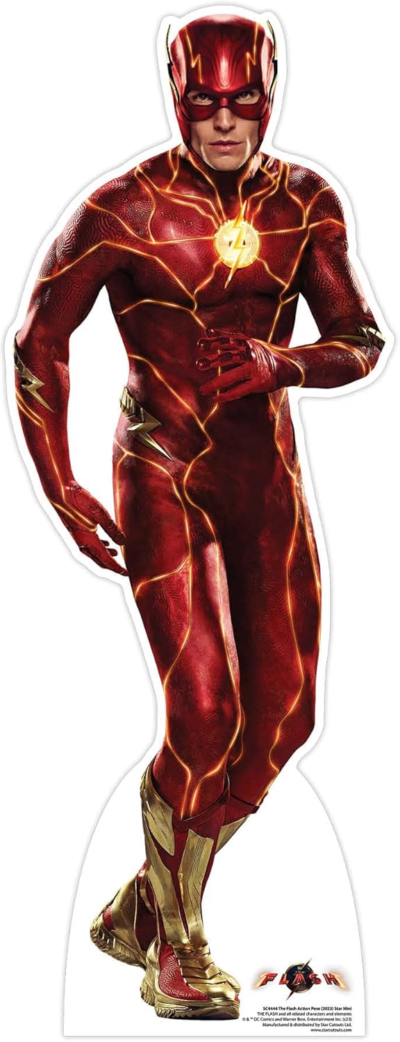 Star Cutouts SC4444 The Flash Ezra Miller Action Pose 2023 Star Mini Cardboard Cut Out