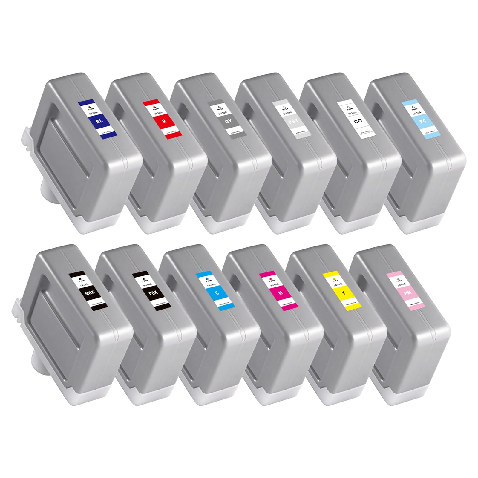 PFI-1300 12Pcs Compatible for Canon PFI-1300 Ink Cartridge Set for Canon imagePROGRAF Pro 2000, 2100, 4000, 4000s, 4100, 4100s, 6000, 6000s, 6100,