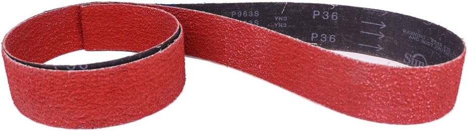 Combat Abrasives Ceramic Sanding Belt Kit 2" X 72" For Knifemaking 1 Belt each 24 Grit, 36 Grit, 40 Grit, 60 Grit, 80 Grit, 120 Grit Long Life Red Ceramic Shredder