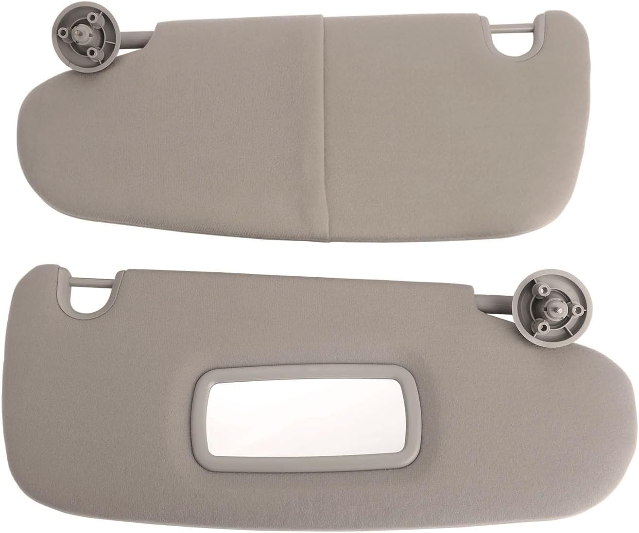 ZONFANT Grey Left Driver and Right Passenger Side Sun Visor Without Sunroof Compatible with Dodge 2002 2003 2004 2005 2006 2007 2008 2009 Ram 1500 2500 3500, Replace#1CT11TL2AA 1CT18TL2AA