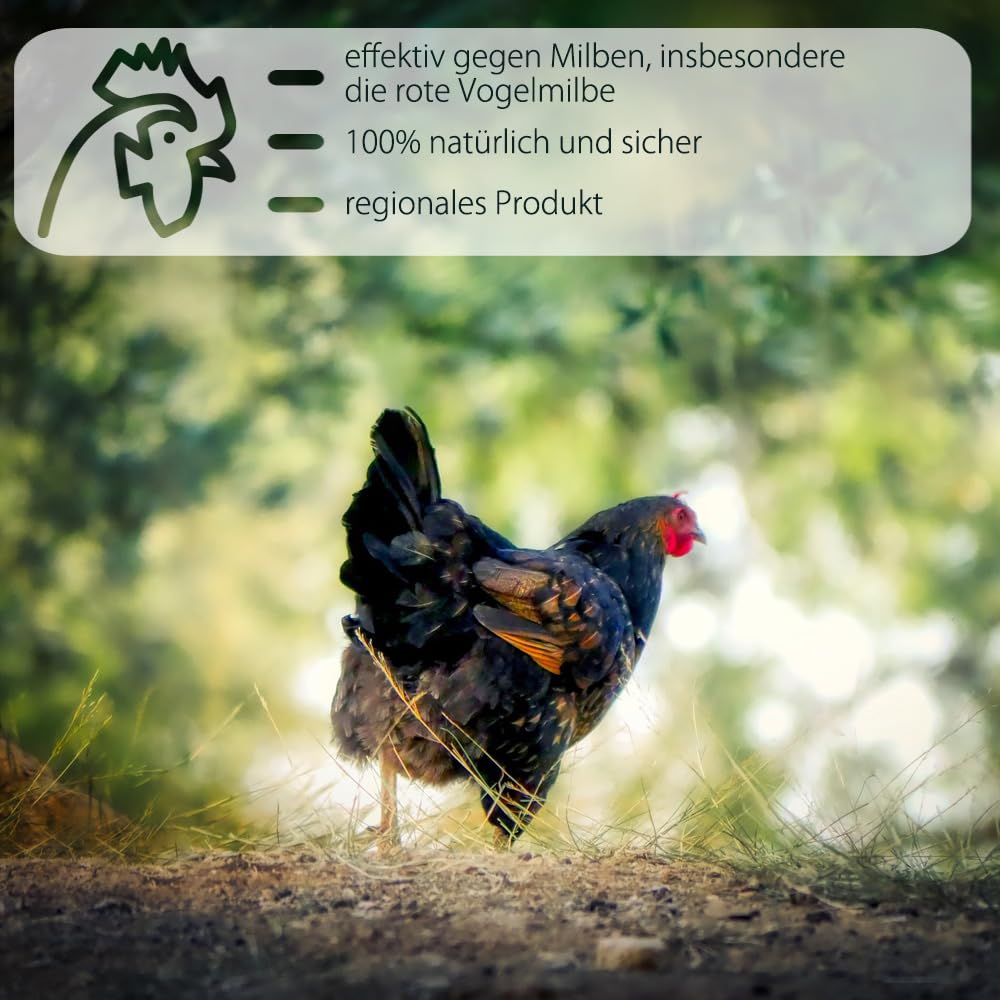 Petigi GeflügelHerz 100% Natural protección contra ácaros 25 kg baño de Polvo para Pollos Polvo contra ácaros baño de Arena baño seco Polvo para ácaros Agente